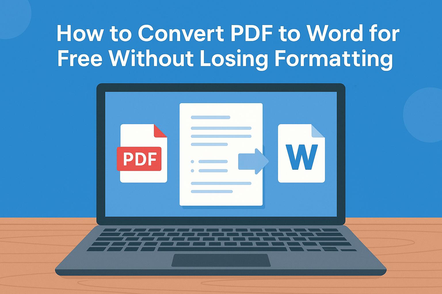 How to Convert PDF to Word for Free Without Losing Formatting