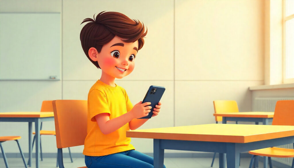 User happily identifying phone model with app