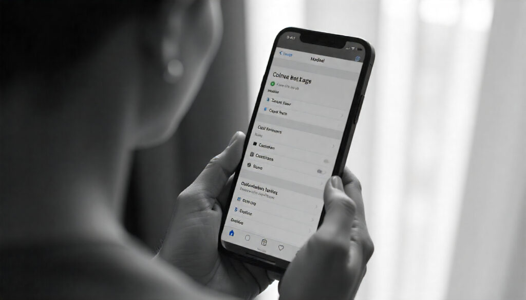 iPhone screen showing model details