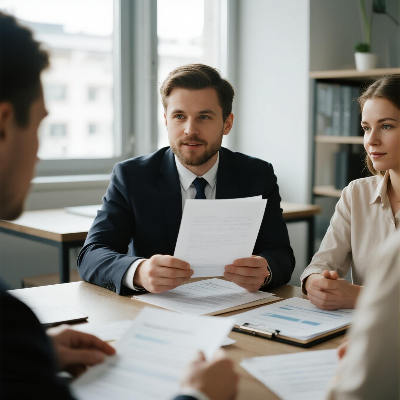 Small business team meeting discussing human resources policies, free HR software for small business