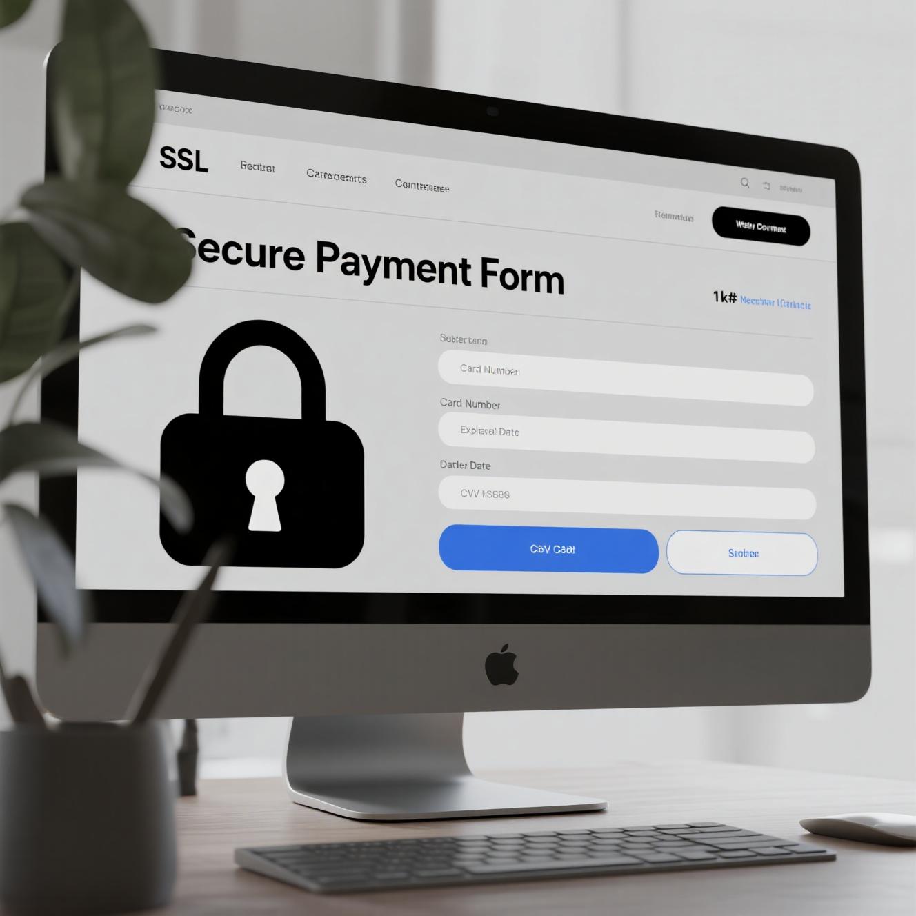 E-commerce checkout page with secure payment form, online payment gateway software