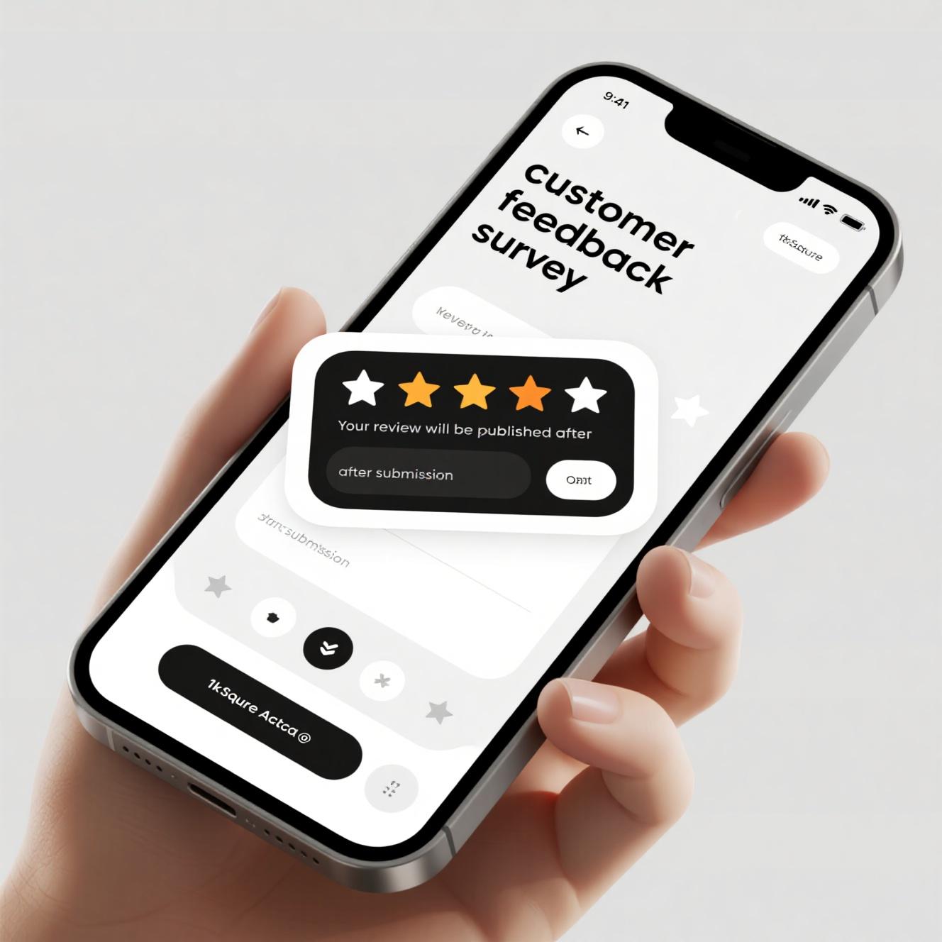 Mobile customer feedback Customer feedback survey on smartphone, mobile survey app for small business
