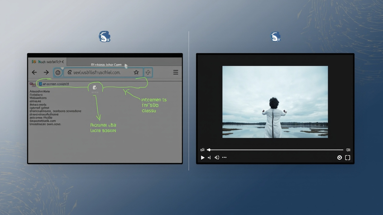 Split-screen comparison showing screenshot on left and screen recording on right, illustrating the key differences between static and dynamic screen capture methods