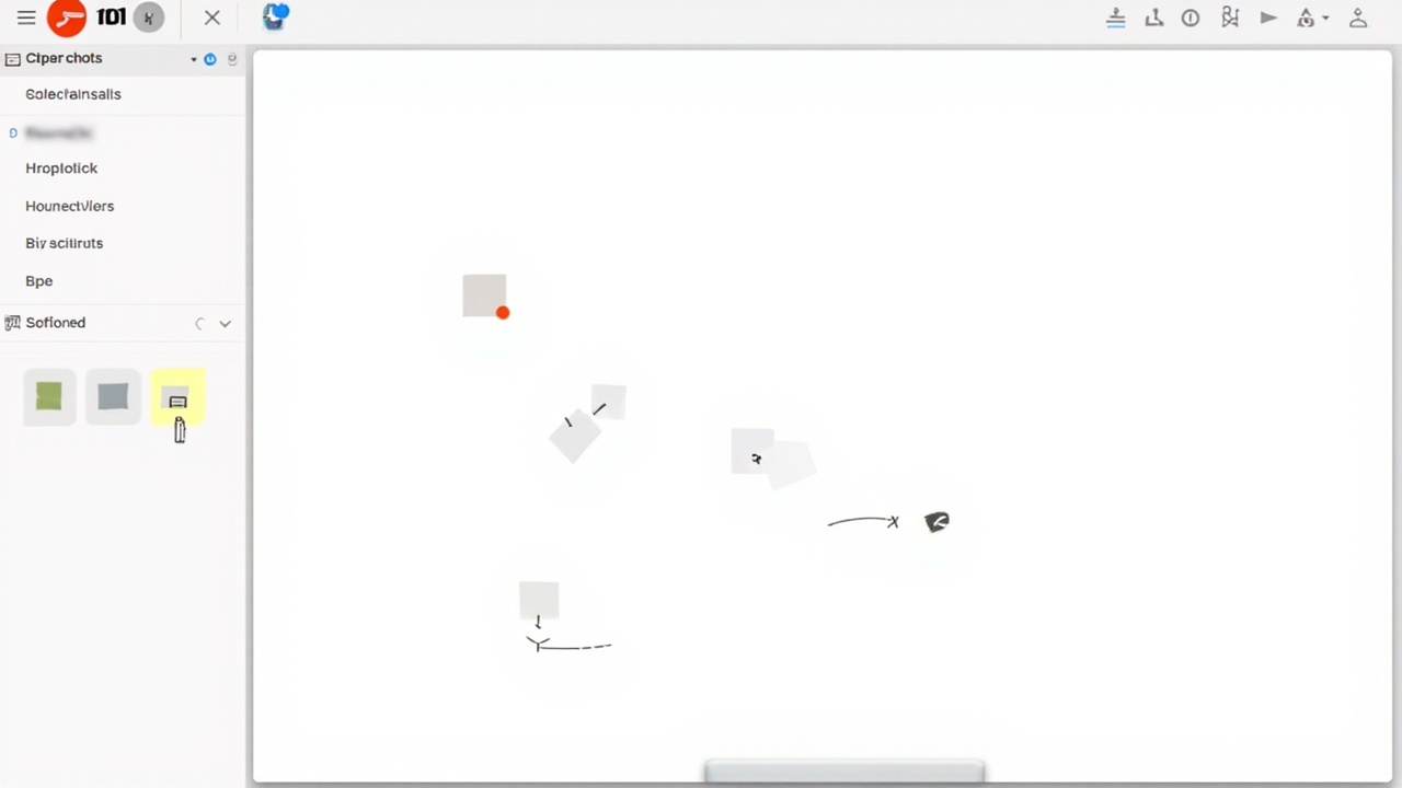 Miro digital whiteboard displaying collaborative elements and various diagram types