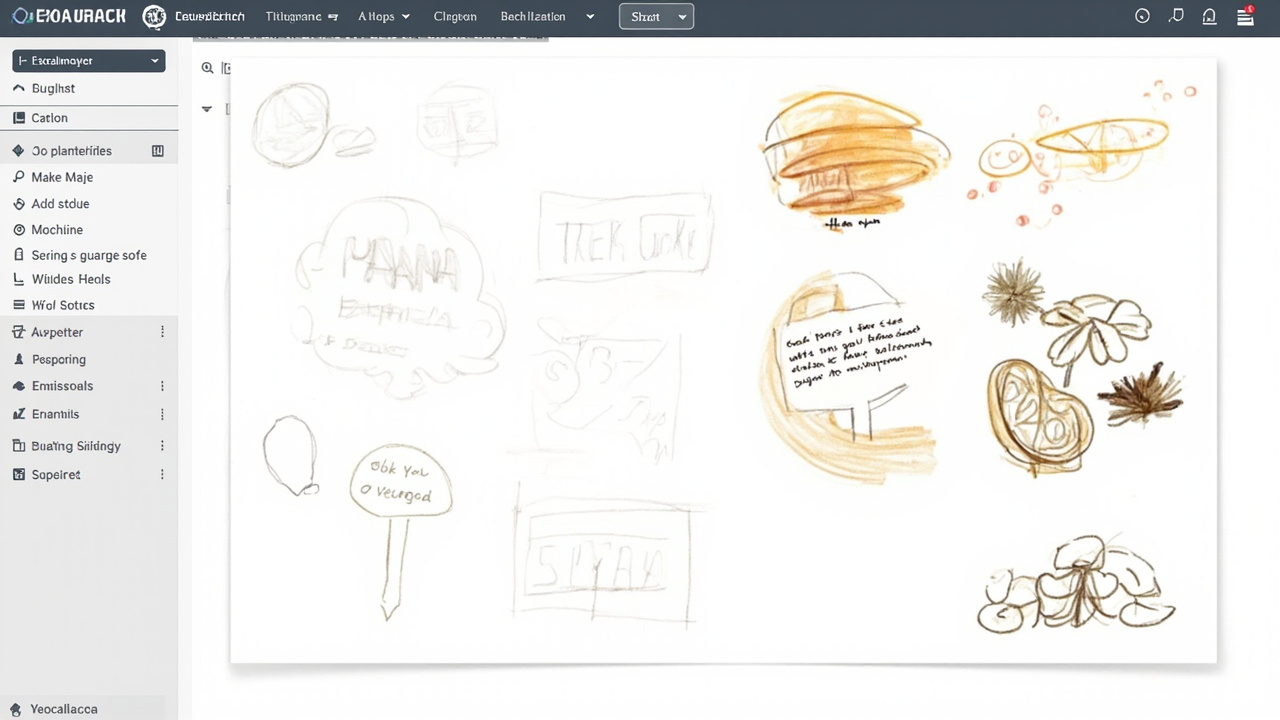 Excalidraw whiteboard showing hand-drawn diagrams and shapes in characteristic sketchy style