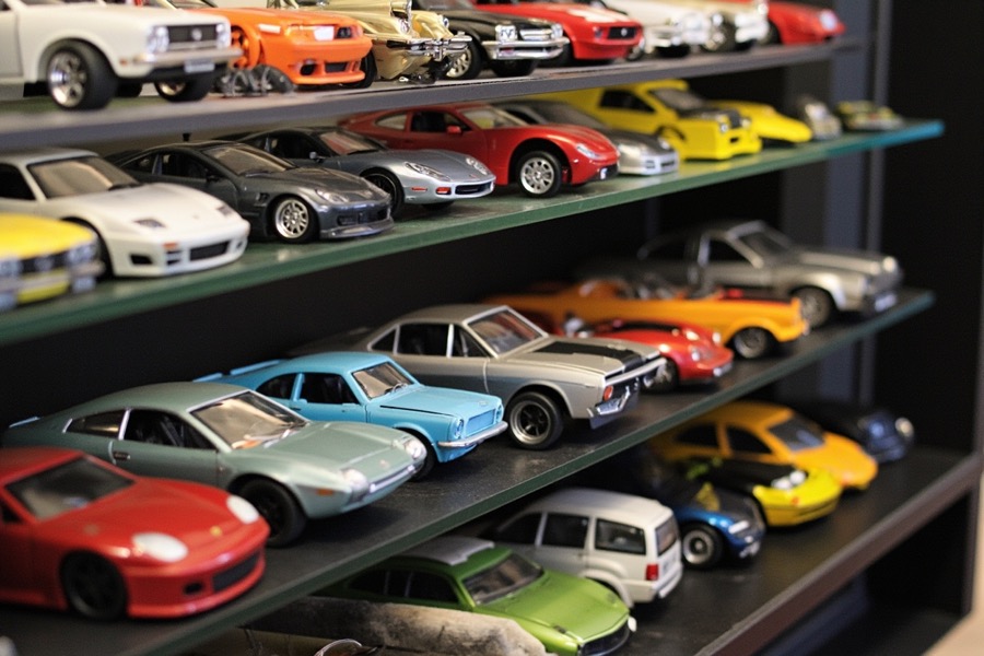 cleaning diecast model car collection