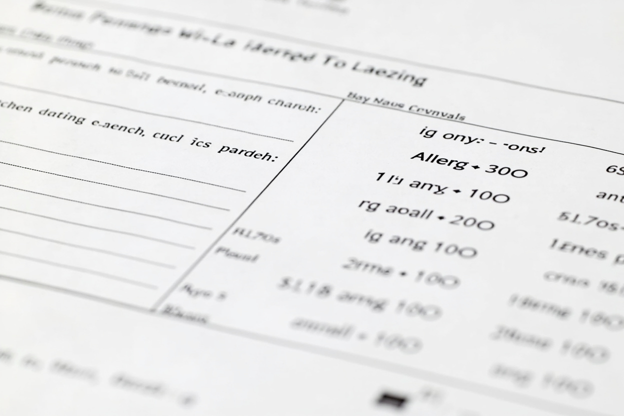 Blood sample collection for allergy testing