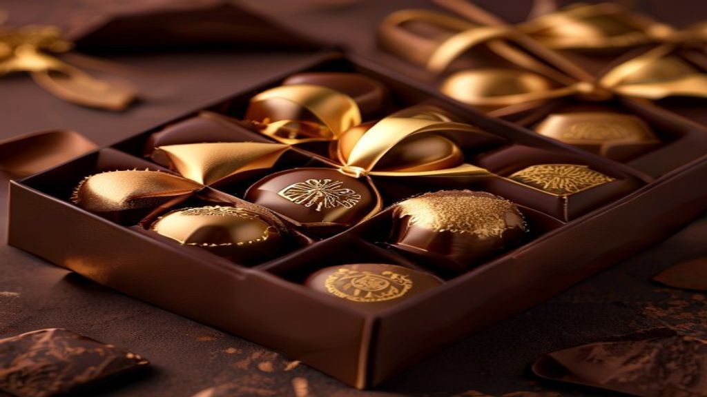Luxury Belgian chocolate gift box from Godiva with gold packaging